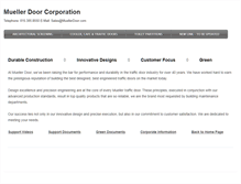 Tablet Screenshot of muellerdoor.com